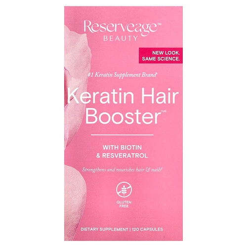 Reserveage Beauty Keratin Hair Booster With Biotin Resveratrol 120 Capsules product image