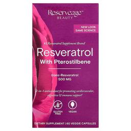 Reserveage Beauty Resveratrol With Pterostilbene 60 Veggie Capsules