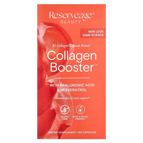 Reserveage Beauty Collagen Booster With Hyaluronic Acid Resveratrol 120 Capsules product image