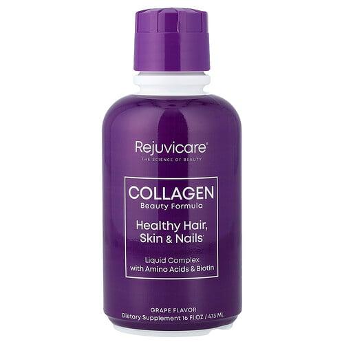 Rejuvicare Collagen Beauty Formula Liquid Complex With Amino Acids Biotin Grape 16 Fl Oz 473 Ml product image