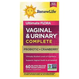Renew Life Ultimate Flora Vaginal Urinary Complete 60 Delayed Release Vegan Capsules