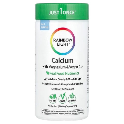 Rainbow Light Calcium With Magnesium Vitamin D3 90 Tablets product image