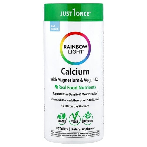 Rainbow Light Calcium With Magnesium Vegan D3 180 Tablets product image