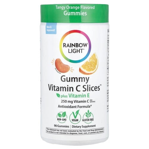 Rainbow Light Gummy Vitamin C Slices Plus Vitamin E Tangy Orange 90 Gummies product image