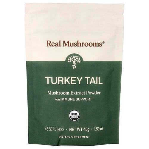 Real Mushrooms Turkey Tail Mushroom Extract Powder 1 59 Oz 45 G product image