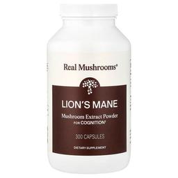Real Mushrooms Lion S Mane Mushroom Extract Powder 300 Capsules 500 Mg Per Capsule