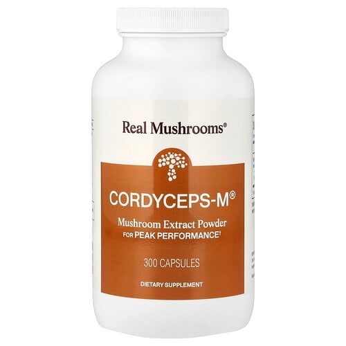 Real Mushrooms Cordyceps M Mushroom Extract Powder 300 Capsules 500 Mg Per Capsule product image