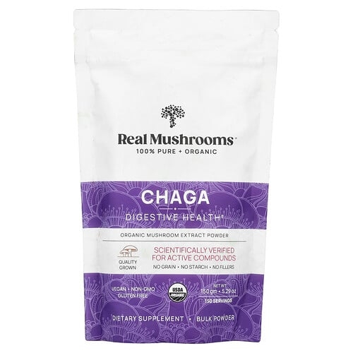 Real Mushrooms Chaga Organic Mushroom Extract Powder 5 29 Oz 150 Gm product image