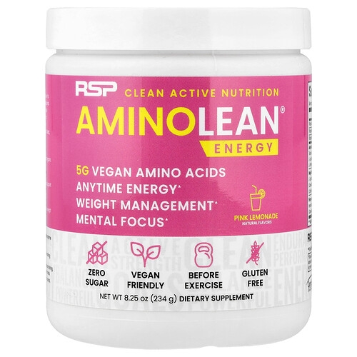 Rsp Nutrition Aminolean Energy Pink Lemonade 8 25 Oz 234 G product image