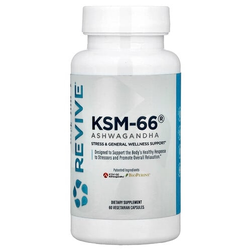 Revive Ksm 66 Ashwagandha 60 Vegetarian Capsules product image