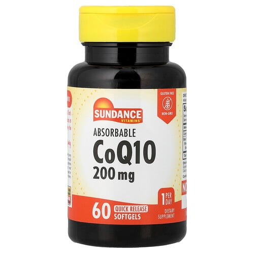 Sundance Vitamins Absorbable Coq10 200 Mg 60 Quick Release Softgels product image