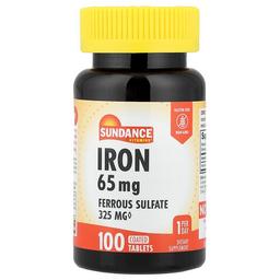 Sundance Vitamins Iron 65 Mg 100 Coated Tablets