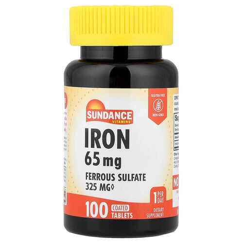 Sundance Vitamins Iron 65 Mg 100 Coated Tablets product image