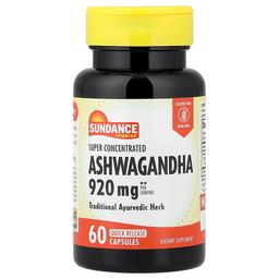 Sundance Vitamins Super Concentrated Ashwagandha 60 Quick Release Capsules 460 Mg Per Capsule