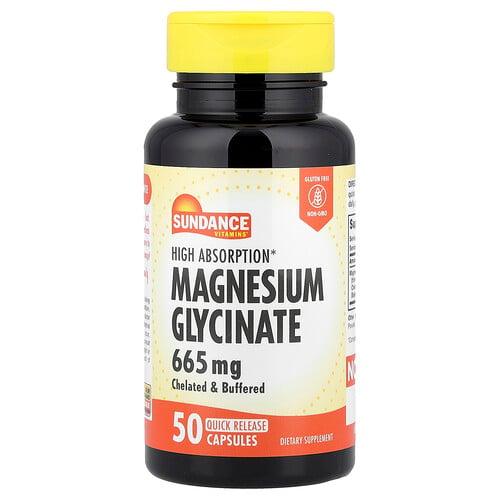 Sundance Vitamins High Absorption Magnesium Glycinate 665 Mg 50 Quick Release Capsules product image