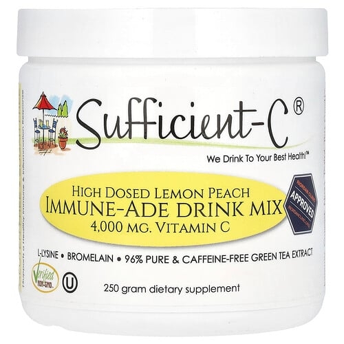 Sufficient C High Dosed Immune Ade Drink Mix Lemon Peach 250 G product image
