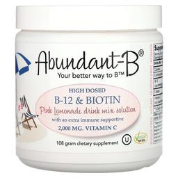 Sufficient C Abundant B High Dosed B 12 Biotin Drink Mix Pink Lemonade 108 G
