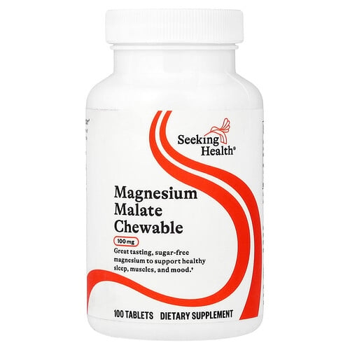 Seeking Health Magnesium Malate Chewable 100 Mg 100 Tablets product image