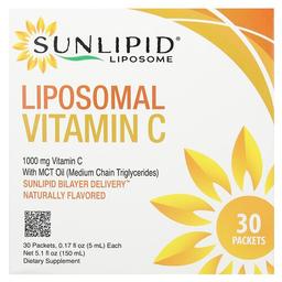 Sunlipid Liposomal Vitamin C With Mct Oil 30 Packets 0 17 Fl Oz 5 Ml Each