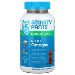 Smartypants Men S Organic Multi Omegas Gummies Raspberry Lemon Lime Grape 120 Gummies