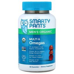Smartypants Men S Organic Multi Omegas Gummies Raspberry Orange And Cherry 90 Gummies