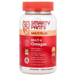 Smartypants Multi Plus Multi Omegas Gummies Lemon Orange Strawberry Banana 90 Gummies