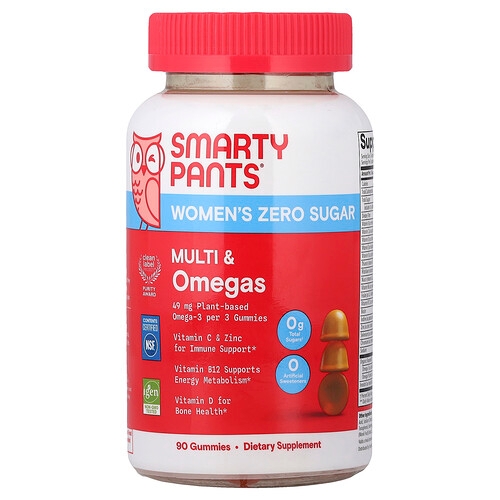 Smartypants Women S Zero Sugar Multi Omegas Gummies Orange 90 Gummies product image