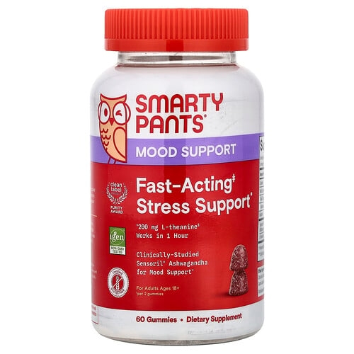 Smartypants Fast Acting Stress Support Mixed Berry 60 Gummies product image
