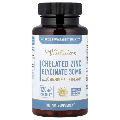 Smnutrition Chelated Zinc Glycinate 120 Capsules product image