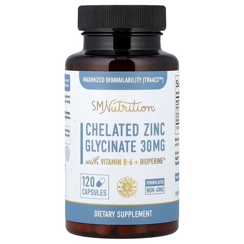 Smnutrition Chelated Zinc Glycinate 120 Capsules product image