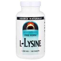 Source Naturals L Lysine 1 000 Mg 100 Tablets