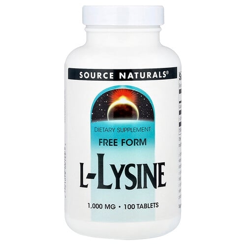 Source Naturals L Lysine 1 000 Mg 100 Tablets product image