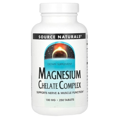 Source Naturals Magnesium Chelate Complex 100 Mg 250 Tablets product image