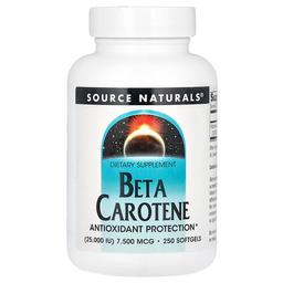 Source Naturals Beta Carotene 7 500 Mcg 25 000 Iu 250 Softgels