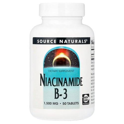 Source Naturals Niacinamide B 3 1 500 Mg 50 Tablets product image
