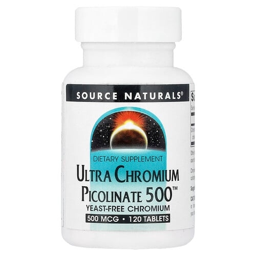 Source Naturals Ultra Chromium Picolinate 500 500 Mcg 120 Tablets product image