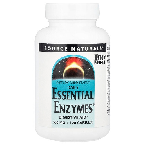 Source Naturals Daily Essential Enzymes 500 Mg 120 Capsules product image