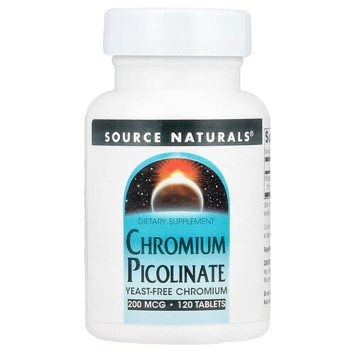 Source Naturals Chromium Picolinate 200 Mcg 120 Tablets product image