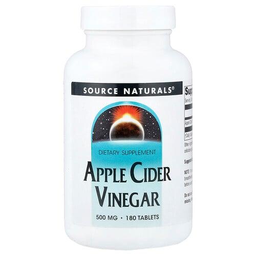 소스 네츄럴 Source Naturals, 애플 사이다 식초, 500mg, 180정 product image