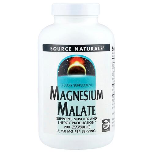 Source Naturals Magnesium Malate 200 Capsules product image