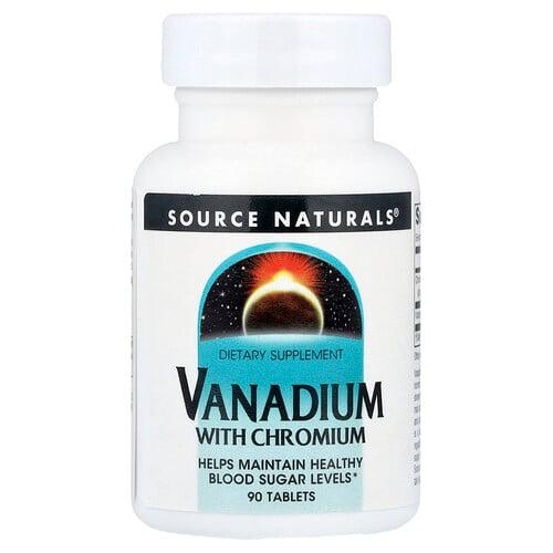 소스 네츄럴 Source Naturals, 크로뮴 함유 바나듐, 90정 product image