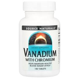 Source Naturals Vanadium With Chromium 180 Tablets