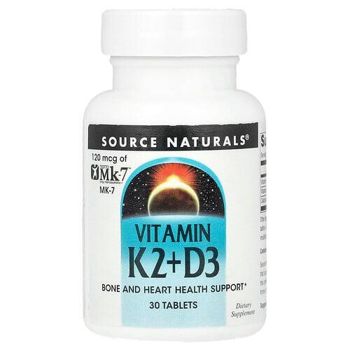 Source Naturals Vitamin K2 D3 30 Tablets product image