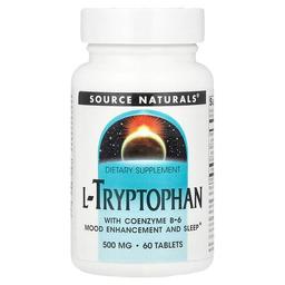 Source Naturals L Tryptophan With Coenzyme B 6 60 Tablets