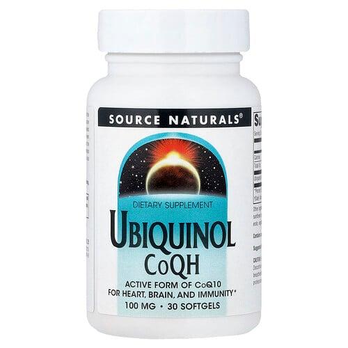 Source Naturals Ubiquinol Coqh 100 Mg 30 Softgels product image