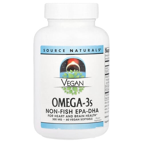Source Naturals Vegan Omega 3s Non Fish Epa Dha 300 Mg 60 Vegan Softgels product image
