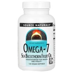 Source Naturals Omega 7 Sea Buckthorn Fruit Oil 500 Mg 120 Vegan Softgels