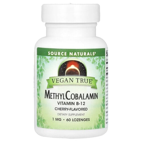 Source Naturals Vegan True Methylcobalamin Cherry 1 Mg 60 Lozenges product image
