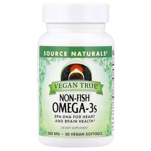 Source Naturals Vegan True Non Fish Omega 3s 300 Mg 30 Vegan Softgels product image