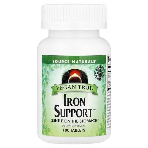Source Naturals Vegan True Iron Support 180 Tablets product image